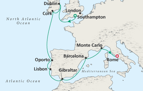 Cruises Around the World Map