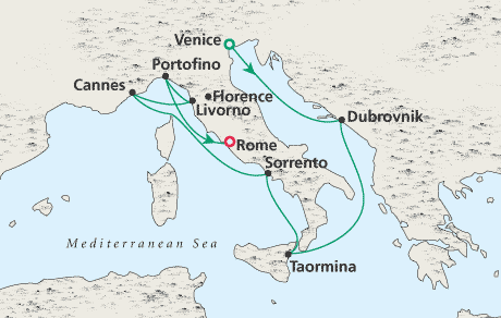 Cruises Around the World Map