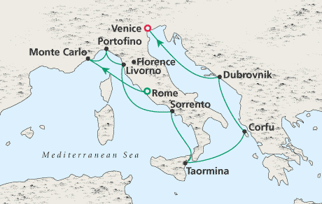 Cruises Around the World Map