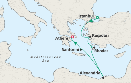 Cruises Around the World Map