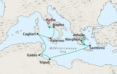 Cruises Around the World Map