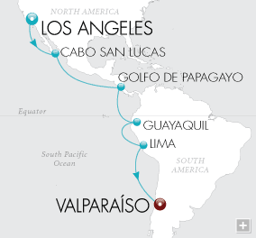 Cruises Around The World Aztec & Inca Treasures Map