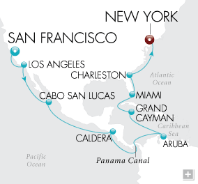 Cruises Around The World Sea to Shining Sea Map