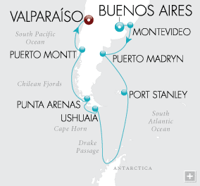 Cruises Around The World Antarctic Holiday Map Pure white, endless, enormous...the grandeur of Antarctica is simply breathtaking; an experience of a lifetime.
