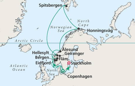 Cruises Around the World Map