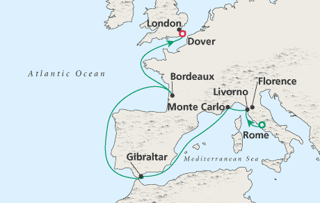 Cruises Around the World Map