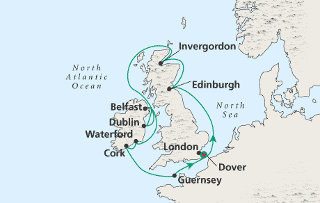 Cruises Around the World Map
