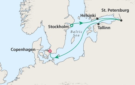 Cruises Around the World Map
