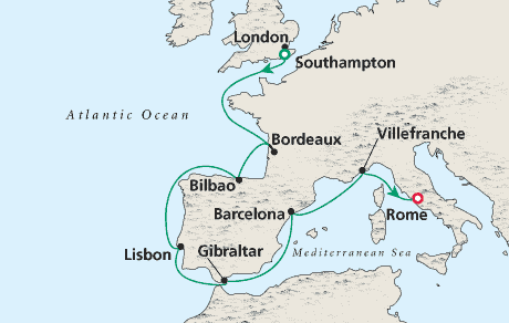 Cruises Around the World Map