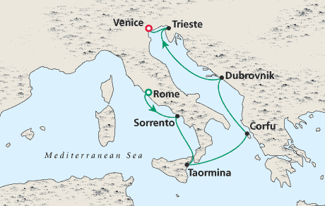 Cruises Around the World Map