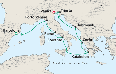 Cruises Around the World Map