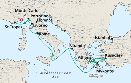 Cruises Around the World Map