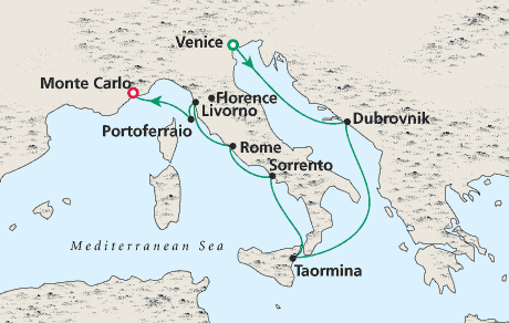 Cruises Around the World Map