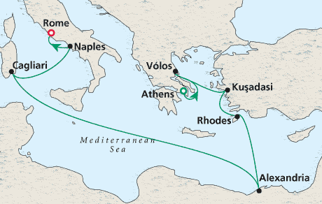 Cruises Around the World Map