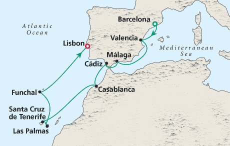 Cruises Around the World Map