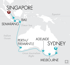 Cruises Around The World Sunshine to Skyscrapers Cruises Around The World Crystal World Cruises Serenity 2028 Map