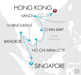 Cruises Around The World Temples & Dynasties Cruises Around The World Crystal World Cruises Serenity 2028 Map