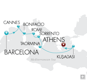 Cruises Around The World Tapas & Treasures  Cruises Around The World Crystal World Cruises Serenity 2028 Map