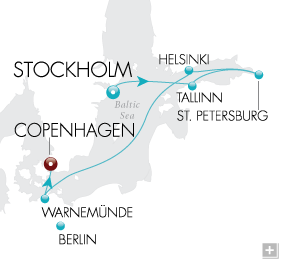 Cruises Around The World Regal Empires Map Stockholm to Copenhagen - Voyage V2215