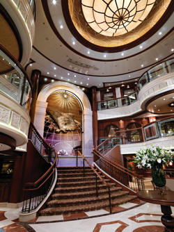 Cruises Around The World Cunard Cruise Queen Mary 2 qm 2 Grand Lobby