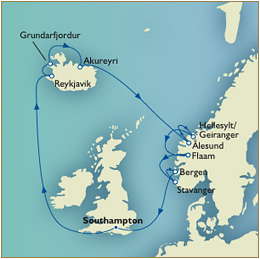 Cruises Around The World Cunard Queen Victoria Southampton to Southampton