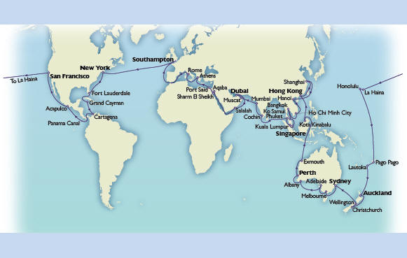 Cruises Around The World Map