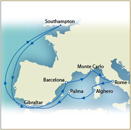 Cruises Around The World Map