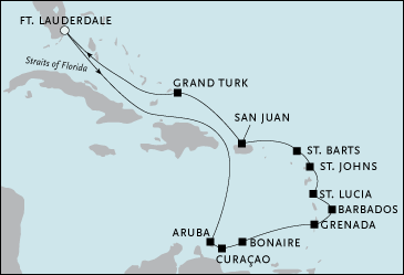 Cruises Around The World Fort Lauderdale to Fort Lauderdale Cruise