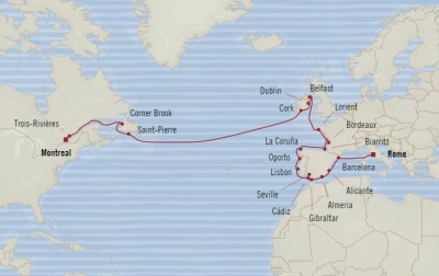 Cruises Around The World Oceania Insignia May 23 June 20 2026 Cruises Civitavecchia, Italy to Montreal, Canada