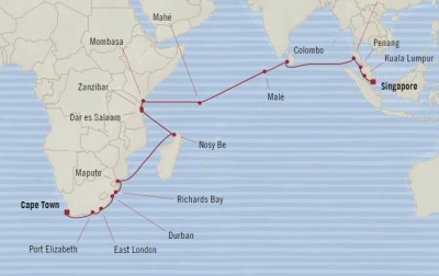 Cruises Around The World Oceania Nautica January 5 February 4 2026 Cruises Cape Town, South Africa to Singapore, Singapore
