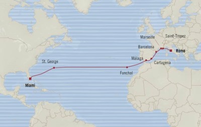 Cruises Around The World Oceania Sirena June 21 July 7 2026 Cruises Miami, FL, United States to Civitavecchia, Italy
