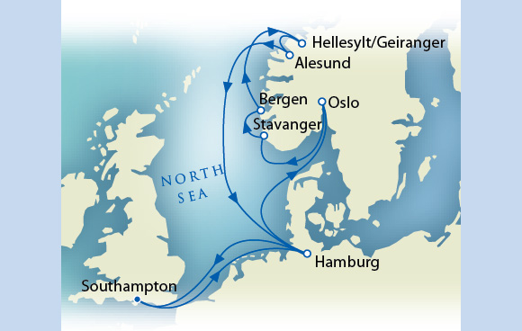 Cruises Around The World Map - August 5-17 2028 Cunard Southampton to Southampton