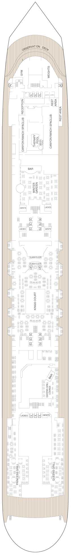 Cunard Queen Mary 2 Deck 7 Cruise Itinerary luxury cruise information
