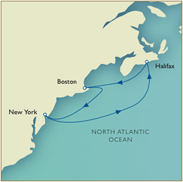 Cruises Around The World Map - New York to New York