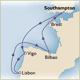 Cruises Around The World Map Cunard Queen Victoria QV 2026 Southampton to Southampton