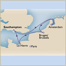 Cruises Around The World Map Cunard Queen Victoria QV 2026 Southampton to Southampton