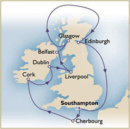 Cruises Around The World Map Cunard Queen Victoria QV 2026 Southampton to Southampton