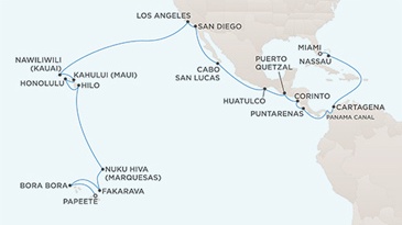 Cruises Around The World Regent Seven Seas Mariner November 3 December 4 2026 - 34 Days