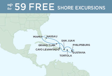 Cruises Around The World Map December 18-28 2028 - Regent Explorer 2028 10 Days Miami to Miami
