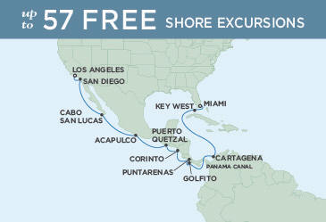 Cruises Around The World Map Regent Explorer December 28 2028 January 13 2026 - 17 Days Miami to Los Angeles