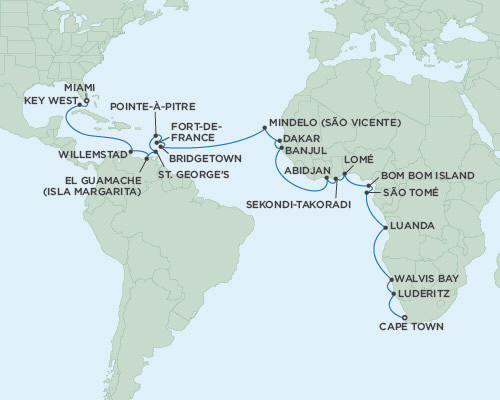 Cruises Around The World Regent Navigator 2028 - December 1 2028 January 5 2026 - 35 Days