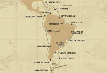 Cruises Around The World Regent World Cruises Map Mariner 2027