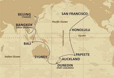 Cruises Around The World Route