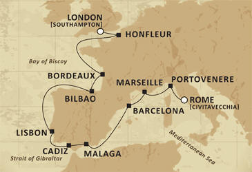 Cruises Around The World Route