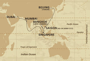 Cruises Around The World Route