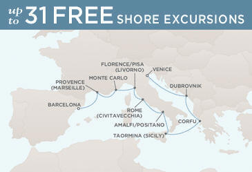 Cruises Around The World April 4-14 2029 - 10 Days Regent Seven Seas Mariner 2029 RSSC CRUISES