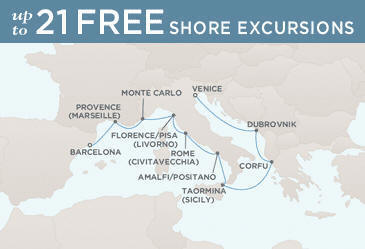 Cruises Around The World August 12-22 2029 - 10 Days Regent Seven Seas Mariner 2029 RSSC CRUISES