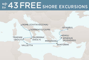 Cruises Around The World October 7-17 2029 - 10 Days Regent Seven Seas Mariner 2029 RSSC CRUISES