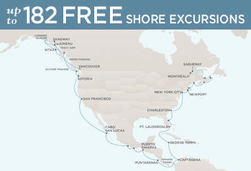 Cruises Around The World Route Map Cruises Around The World Regent World Cruises Navigator RSSC 2029 August 21 October 3 2029 - 43 Days