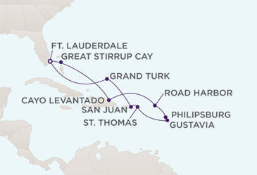 Cruises Around The World Map - Regent Seven Seas Navigator 2028 Cruises